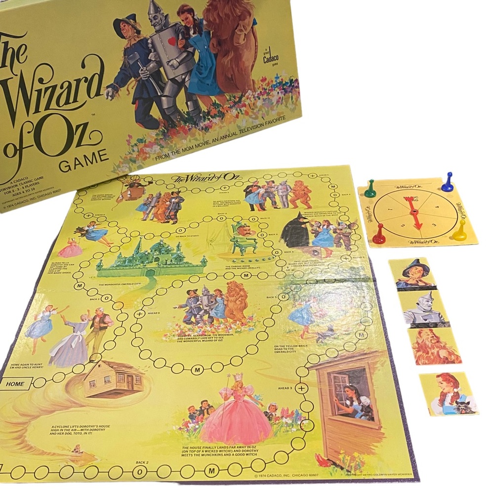 Vintage THE WIZARD OF OZ Board Game 1974 Cadaco No. 406 MGM Made In USA - Picture 2 of 7